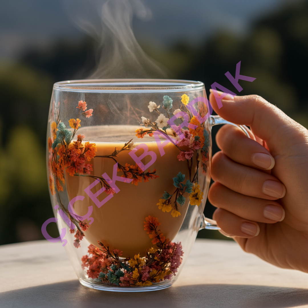 Çiçekli Bardak